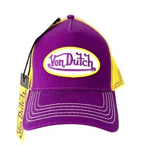 Von Dutch NWT trucker cap in gold/yellow purple